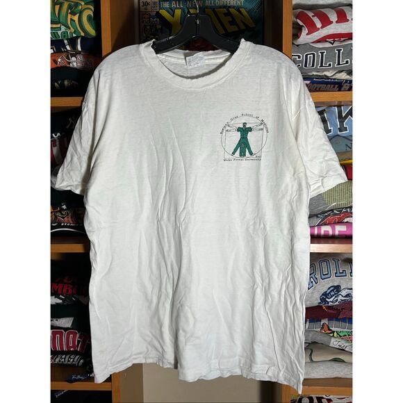 Vintage 80s Wake Forest University Of Medicine Vitruvian Man Tee - Picture 1 of 8